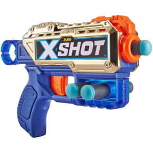 Бластер однозарядний
 ZURU X-Shot EXCEL Double Kickback Golden (8 набоїв) - Ексель Дабл бурхлива реакція (36478Z)