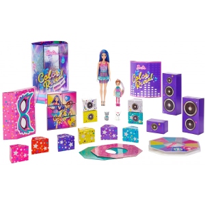 Ігровий набір Barbie "Святкова вечірка" серії "Кольорове перевтілення"  (GXJ88)