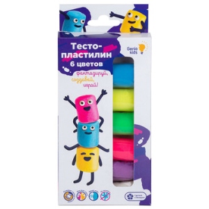 Ліплення з тіста Genio Kids Тісто-пластилін 6 кольорів (TA1090)