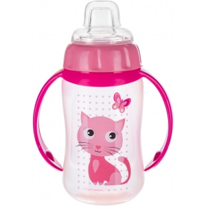 Поїльник-непроливайка дитячий Canpol babies Навчальний Cute Animals котик, з силіконовим носиком, 320 мл. (56/512_pin)