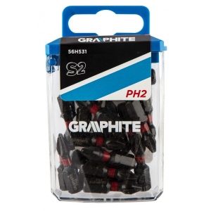 Біта для викрутки GRAPHITE PH2x25 мм 20 шт. (56H531)