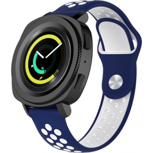Ремінець для смарт-годинника BeCover Nike Style for Amazfit Stratos 1/2/2S/3/GTR 2/GTR 47mm/GTR Lite 47mm/Nexo/Pace Blue-White (705815)