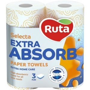 Рушники паперові Ruta Selecta 3 слоя 2 шт. (4820023744516)