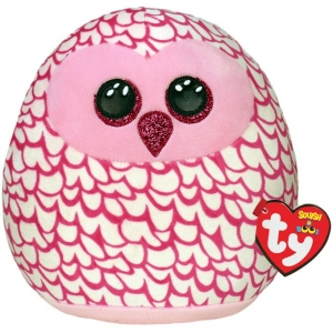М'яка іграшка подушка TY SQUISH-A-BOOS Сова "PINKY" 40 см (39204)