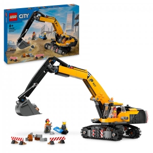 Конструктор LEGO Жовтий будівельний екскаватор (60420)