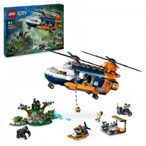 Конструктор LEGO Вертоліт у базовому таборі для дослідження джунглів (60437)