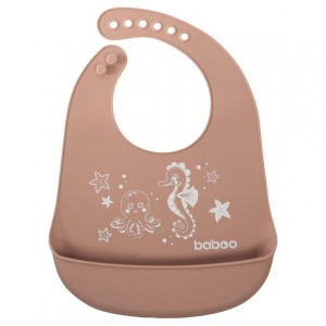 Нагрудник силіконовий Baboo Cacao, Sea Life, 4+ міс. (11-019)