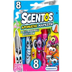 Набір маркерів Scentos ароматних "Металевий блиск" (8 кольорів) (40695)