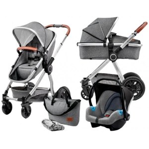 Уцінка - Коляска універсальна 3 в 1 Kinderkraft Veo Gray (KKWVEOGRY30000)