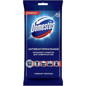Серветка побутова Domestos д / очищення поверхонь Антибактеріальні 30штд / очищення поверхонь Антибактеріальні 30шт