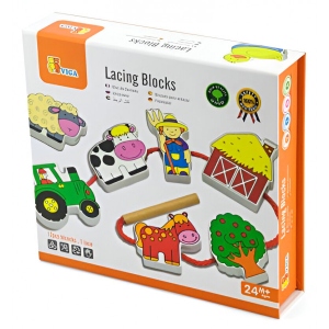 Настільна гра шнурівка (3-4 роки) Viga Toys Ферма (59548)
