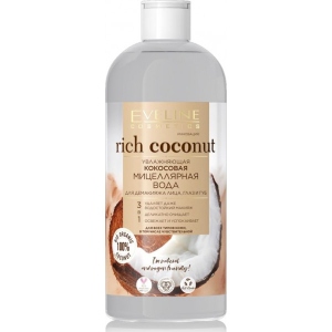 Міцелярна вода EVELINE Зволожуюча кокосова 3в1 серія RICH COCONUT 400 мл (5903416026860)