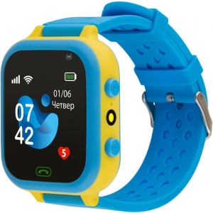 Смарт-годинник дитячий AmiGo GO009 GLORY Camera+LED WIFI Blue-Yellow