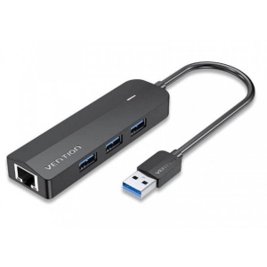 Хаб USB Vention USB 3.0 3хUSB 3.0/RJ45 Gigabit (CHNBB)