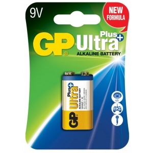 Батарейка тип 6F22 (1604) GP 6LF22 9V Ultra Plus Alkaline 1 шт.