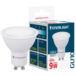 Лампочка світлодіодна Enerlight GU10 9W 4100K (GU109SMDNFR)