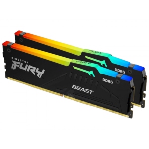 Память DDR Kingston Fury Beast RGB 64GB (2x32) DDR5 6400 MHz (KF564C32BBAK2-64)