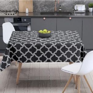 Скатертина прямокутна ТЕП Panama 160х200 см Black Puzzle (С-04188_29798)