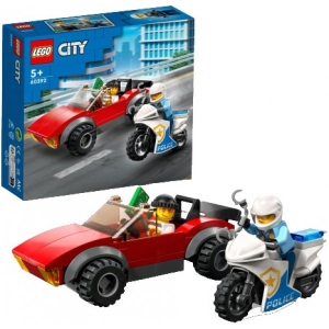 Конструктор LEGO City Переслідування автомобіля на поліцейському мотоциклі (60392)