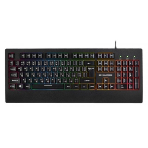 Клавіатура дротова ігрова 2E KG330 LED USB Black Ukr (2E-KG330UBK)