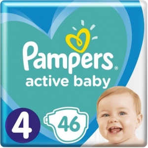 Одноразові підгузки Pampers Active Baby Розмір 4 (9-14 кг), 46 шт. (81780965)