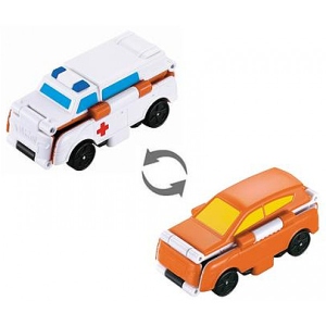 Машинка-трансформер Flip Cars 2 в 1 Швидка допомога і Позашляховик (EU463875-06)