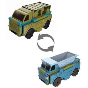 Машинка-трансформер Flip Cars 2 в 1 Військова вантажівка і Самоскид (EU463875-27)