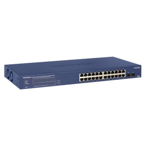порівняти ціни на Коммутатор локальної мережі (Switch) Netgear GS724TPv2 24x1GE PoE+(190W), 2xSFP