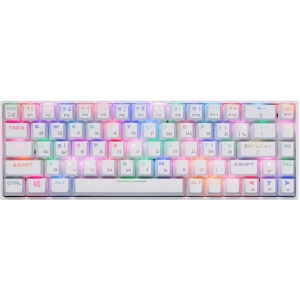 Клавіатура дротова ігрова 2E KG370 RGB 68key Gateron Blue Switch USB White Ukr (2E-KG370UWT-BL)