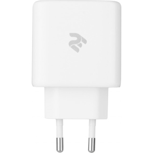 Мережевий зарядний пристрій 2E USB-C Wall Charger GaN 65W White (2E-WC3USB65W-W) ціни
