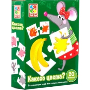Пазли картонні (3-4 роки) Vladi Toys Якого кольору? (Рус) (VT1804-07) замовити в Україні