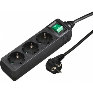 Мережевий фільтр Hama 3xSchuko 3Gx1.5 мм 3 м Black (00121906)