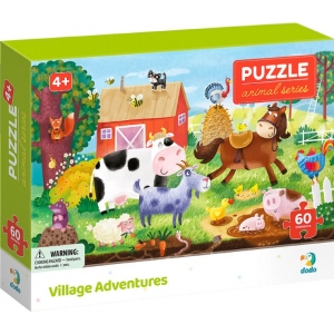Пазли картонні (3-4 роки) Dodo Сільські пригоди 60 ел. (300377)