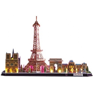 3D пазли Cubic Fun City line Париж с LED-подсветкой (L525h)