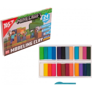 Пластилін класичний YES 24 кол. 480г Minecraft (540682)