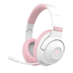 Гарнітура бездротова ігрова Sades SA-205 Whisper White/Pink (sa205whp)