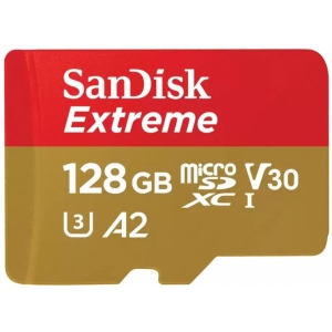 Карта пам'яті SanDisk microSD 128GB C10 UHS-I U3 Extreme V30 (SDSQXAA-128G-GN6MN)