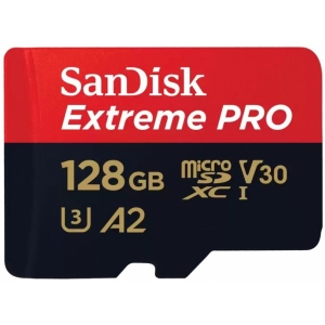 Карта пам'яті SanDisk microSD 128GB C10 UHS-I U3 Extreme Pro V30+SD (SDSQXCD-128G-GN6MA)