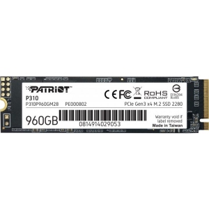 SSD-накопичувач внутрішній Patriot M.2 960GB PCIe 3.0 P310 (P310P960GM28)