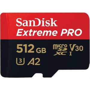 Карта пам'яті SanDisk microSD 512GB C10 UHS-I U3 Extreme Pro V30+SD (SDSQXCD-512G-GN6MA)