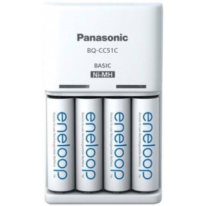 З/пристрій для акумуляторів AA/AAA Panasonic Basic Charger+ Eneloop 4AA 1900 mAh(K-KJ51MCD40E)