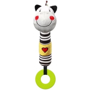Брязкальце BabyOno з пищалки "Зебра Зак", 30 см (634)
