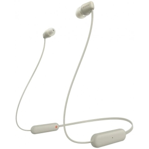 Навушники вкладиші бездротові Sony WI-C100 Beige (WIC100C.CE7)