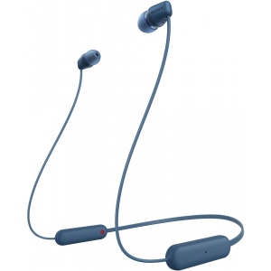 Навушники вкладиші бездротові Sony WI-C100 Blue (WIC100L.CE7)