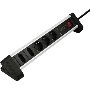 Мережевий фільтр Hama Tabletop 5XSocket 3 USB 1.5 м Black (137202)