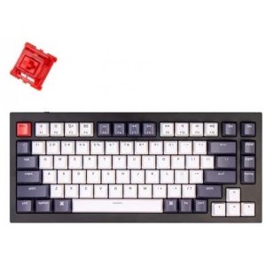 Клавіатура дротова Keychron Q1 QMK HotSwappable Gateron Phantom Red RGB Knob Black