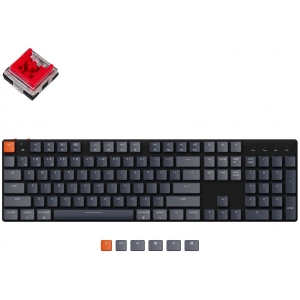 Клавіатура бездротова Keychron K5SE Optical Red White Led Hot-Swap WL UA Black