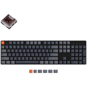 Клавіатура бездротова Keychron K5SE Optical Brown White Led Hot-Swap WL UA Black