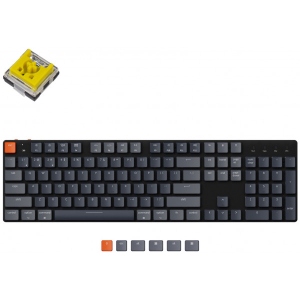 Клавіатура бездротова Keychron K5SE Optical Banana White Led Hot-Swap WL UA Black
