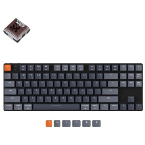 Клавіатура бездротова Keychron K1SE Optical Brown White Led Hot-Swap WL UA Black